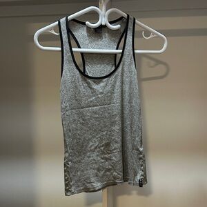 Armani Exchange Gray Tank Top with Black Trim